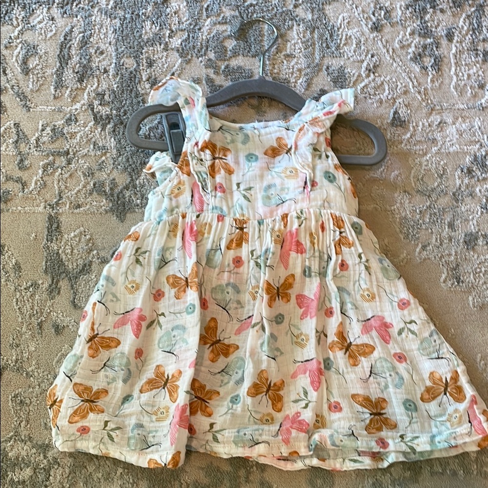 Floral Butterfly Kids Dress